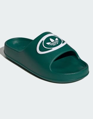  Adilette 00s slides in collegiate green / cloud