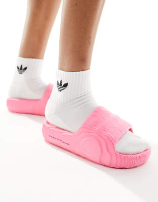 adidas Originals Adilette 22 Slider in leuchtendem Rosa ASOS