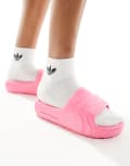 adidas Originals Adilette 22 sliders in bright pink