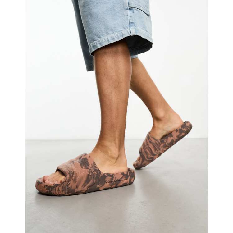 ★【Adidas】★ADIDAS ORIGINALS ADILETTE 22★BROWN★ adidas Adilette 22 Slides Men's Brown Size 11 US for sale