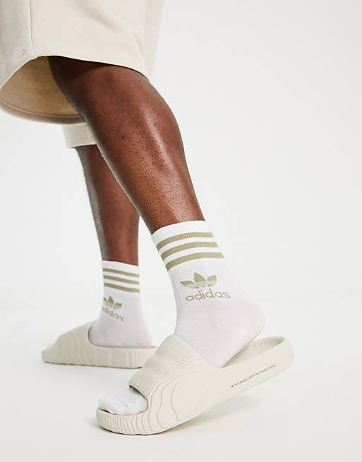 Adidas Originals Adilette Lite Sliders In Ecru Tint | lupon.gov.ph