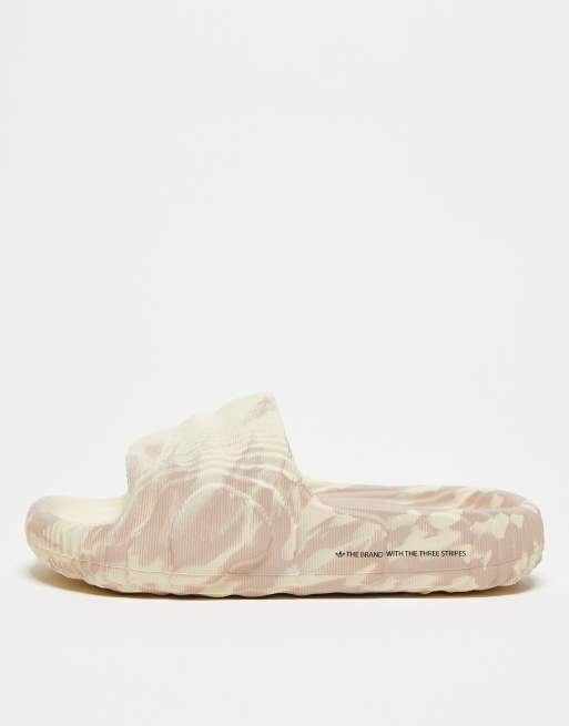 adidas Originals Adilette 22 sliders in marble sand ASOS