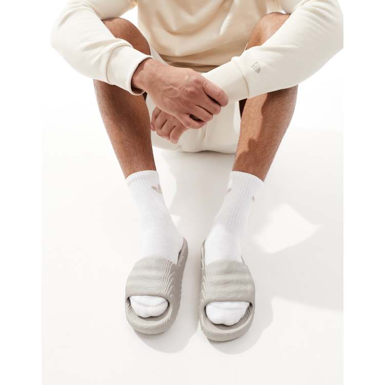 adidas Originals Adilette 22 sliders in neutral brown ASOS