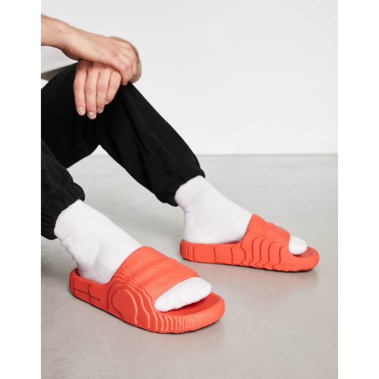 adidas Originals 22 sliders red ASOS