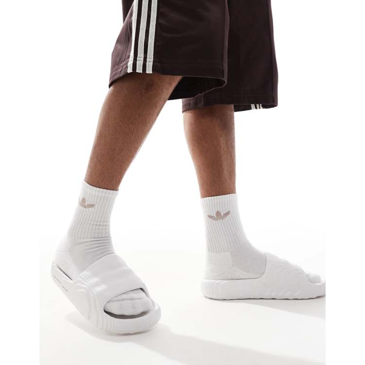 adidas Originals Adilette 22 sliders in white