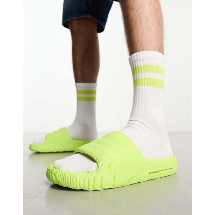 ★★Adairs★★ Adilette 22 Yellow IE9183 adidas Adilette 22 Crew Yellow Footwear White Men Unsiex