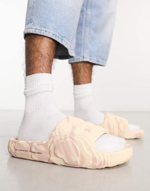 adidas Originals Adilette 22 slides in beige marble ASOS