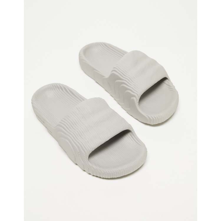 adidas Originals Adilette 22 slides in gray ASOS