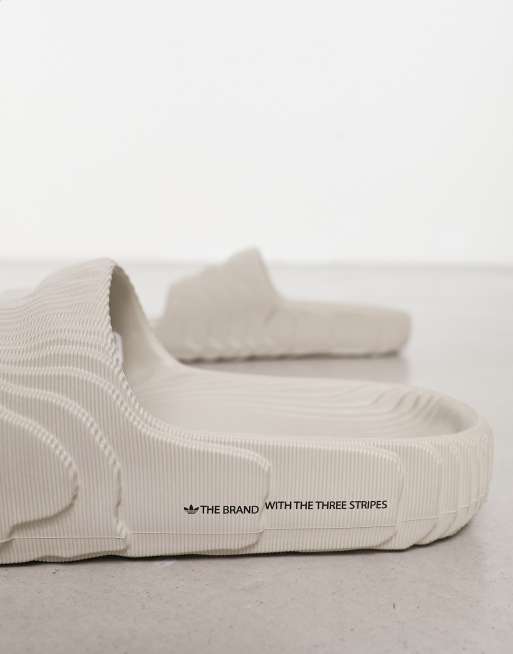 adidas Originals Adilette 22 slides in light brown | ASOS