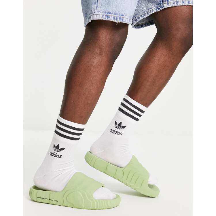 Adidas Adilette 22 Magic Lime Slides - Farfetch