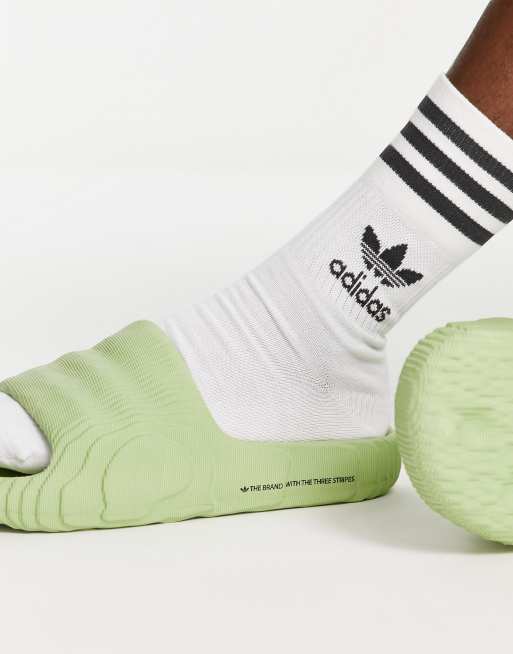 adidas Originals Adilette 22 slides in magic lime | ASOS