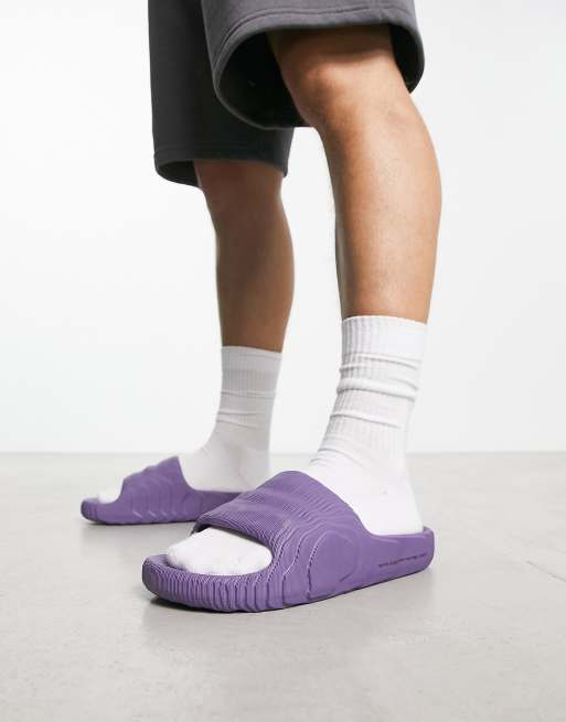 Adidas slippers sale purple