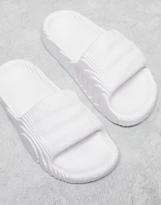 Adidas slides shop all white