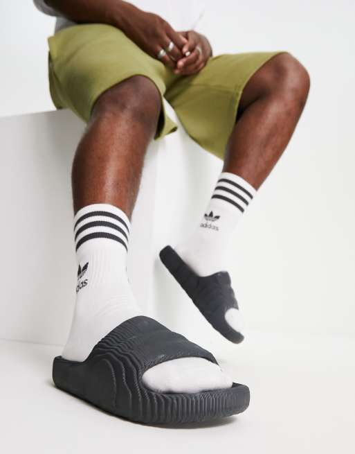 adidas Originals – Adilette 22 – Svarta tofflor