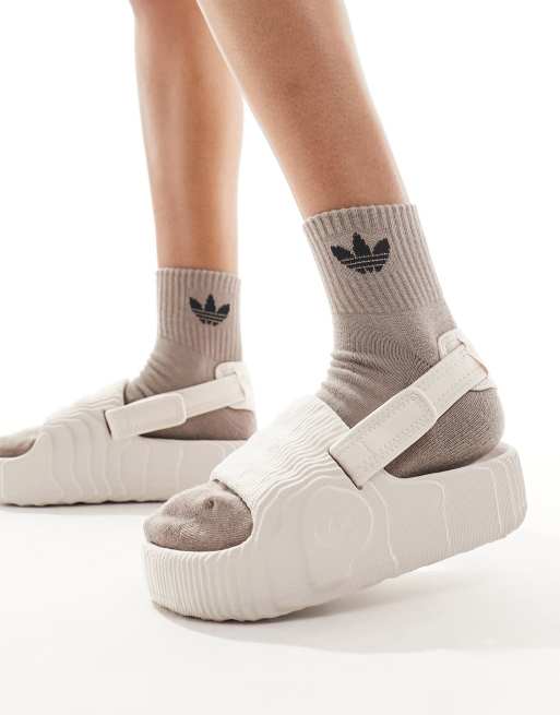 adidas Originals Adilette 22 XLG sliders in beige | ASOS