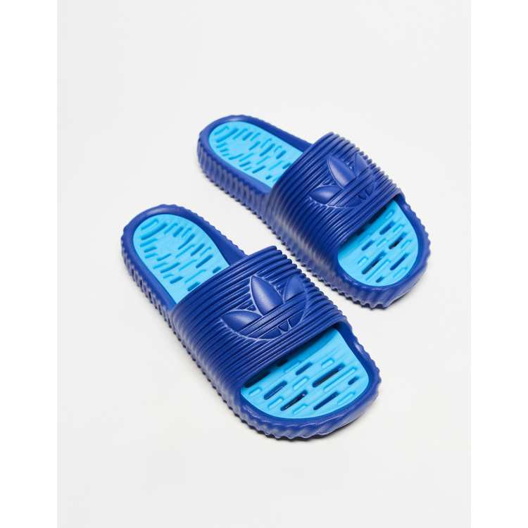 adidas Originals Adilette 25 slides in royal blue / sky | ASOS