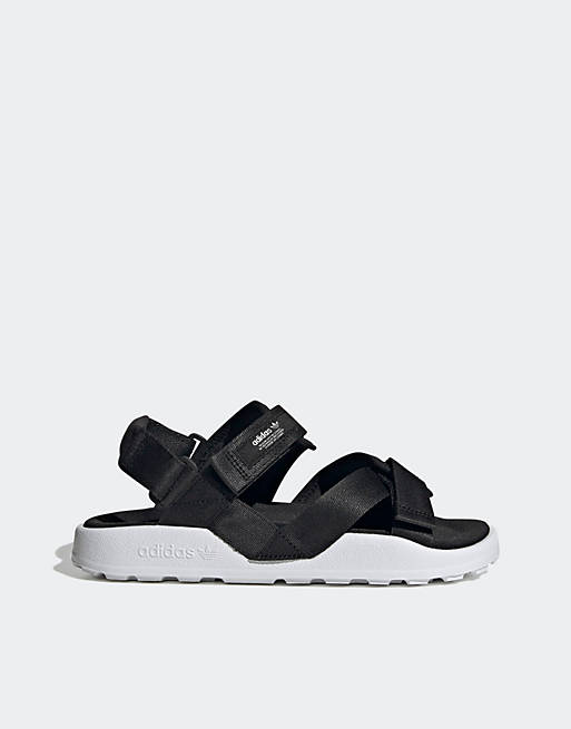 adidas Originals Adilette ADV sandals in black and white | ASOS