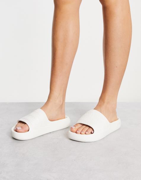 adidas Originals – Adilette Ayoon – Naturvita tofflor - view 1
