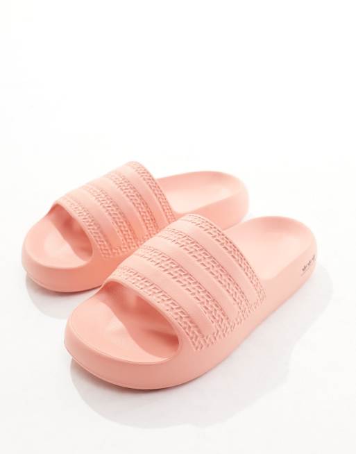 adidas Originals Adilette Ayoon sliders in soft pink