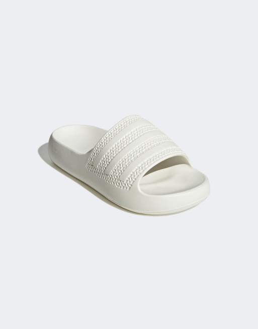 Adidas white sliders online