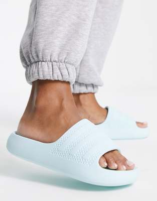 Adidas Originals Adilette Ayoon Slides In Almost Blue In Blue