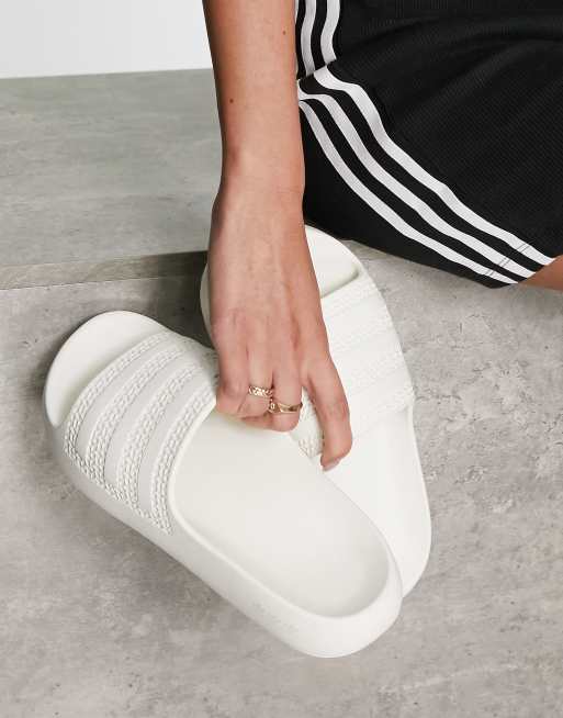 adidas Originals Adilette Ayoon slides in wonder white | ASOS