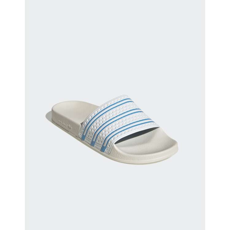 adidas Originals Adilette Claquettes Bleu clair ASOS