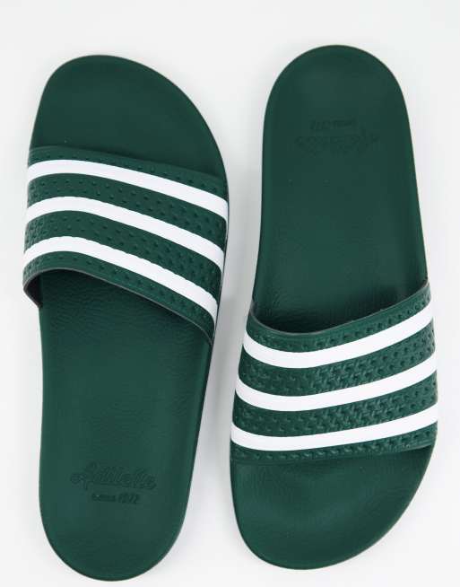 Claquette cheap adidas verte