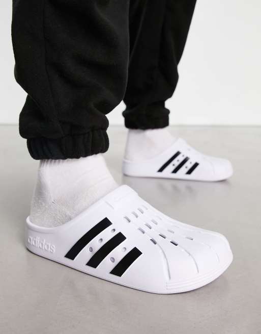 adidas Originals Adilette clogs in white