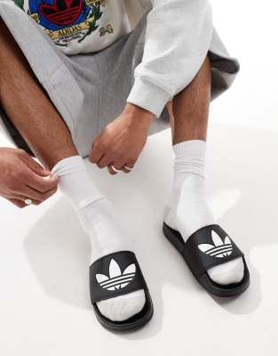 adidas Originals adidas Originals Adilette Lite sliders in black