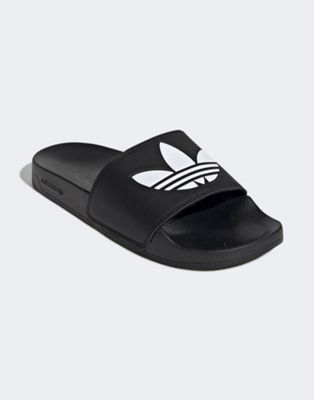 Adidas Originals Adilette Lite Logo-print Rubber Slides In Black