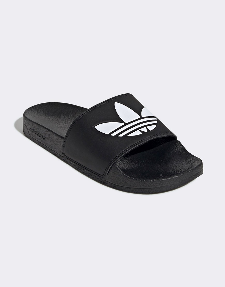 Adidas Originals Adilette Lite Logo-print Rubber Slides In Black