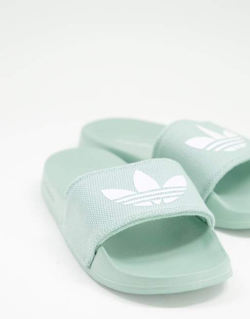 Green adidas sliders new arrivals