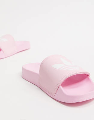 pink adidas sliders