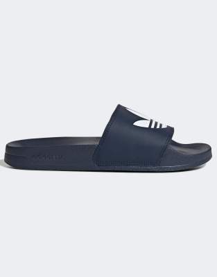 Adidas Originals Adilette Lite Slide Sandals In Navy