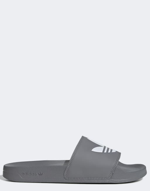 Adidas store slippers grey