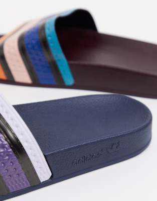 adidas multi coloured sliders