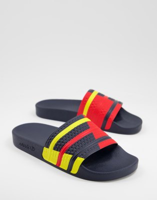 Adidas Originals Adidas Men's Originals Adilette Slide Sandals In Navy