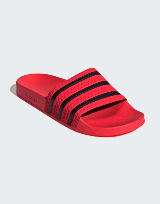 adidas Originals - Adilette - Røde/sorte sliders