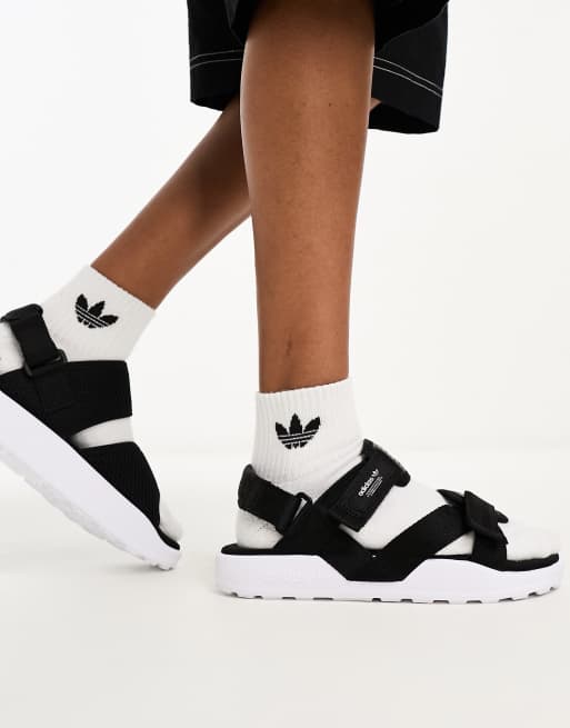 Y-3 Slippers Sandals Adilette Aop in Black for Men