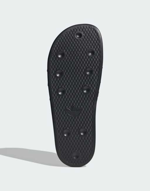 adidas Originals – Adilette – Slider in Schwarz und Gold, 3 von 5