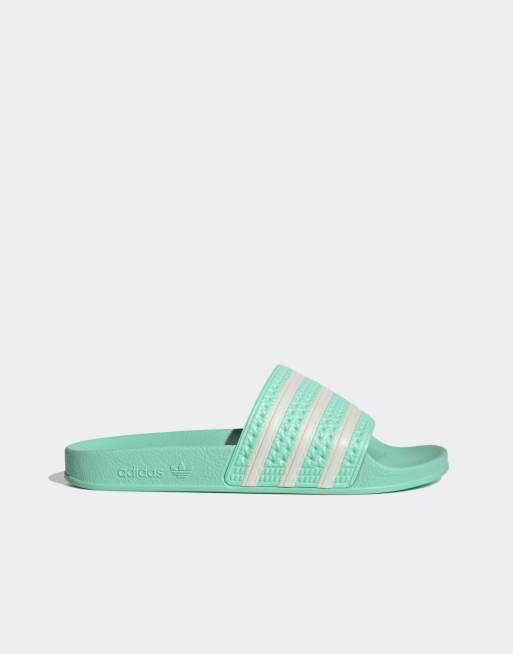 adidas Originals - Adilette - Slider menta e bianche