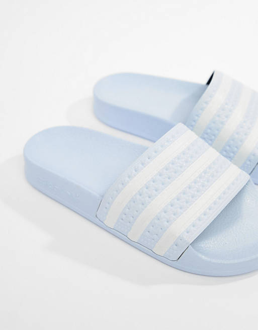 pakket vinger Pikken adidas Originals Adilette Slider Sandals In Blue | ASOS