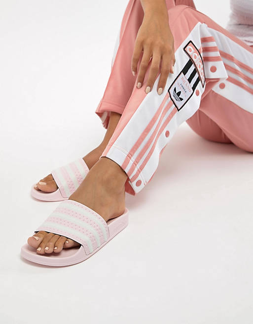 adidas Originals Adilette Slider Sandals In Pink