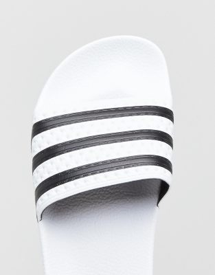 adidas white sliders