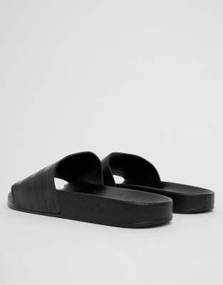 adidas originals adilette sliders in black cq3094