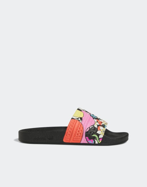 adidas originals adilette sliders in black