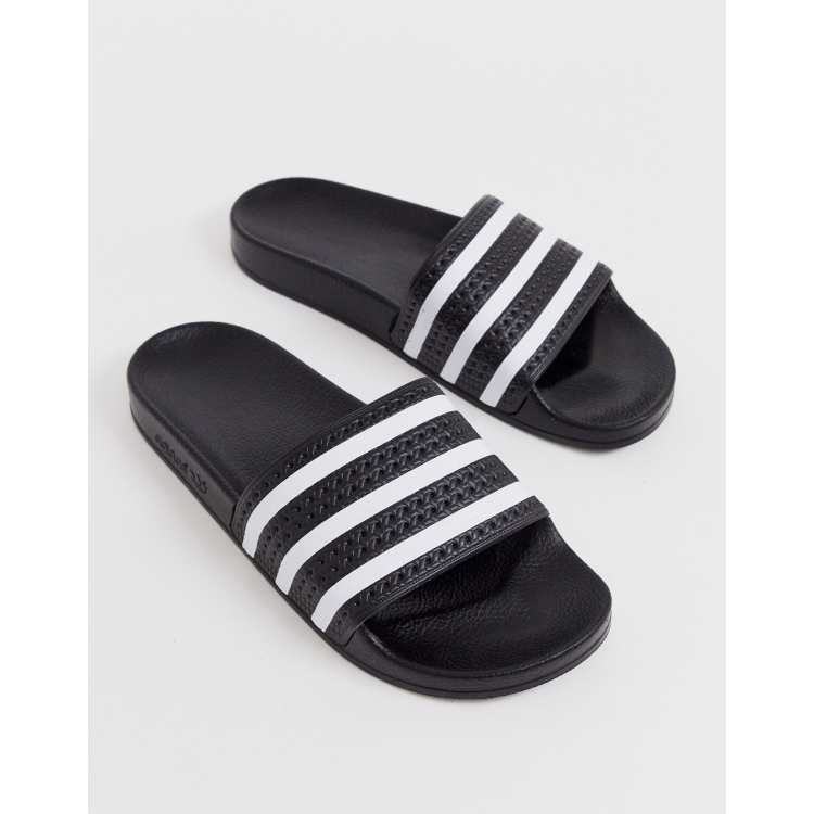 adidas Originals Adilette sliders in black