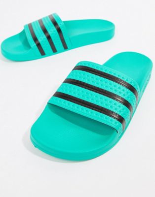 adidas slippers turquoise