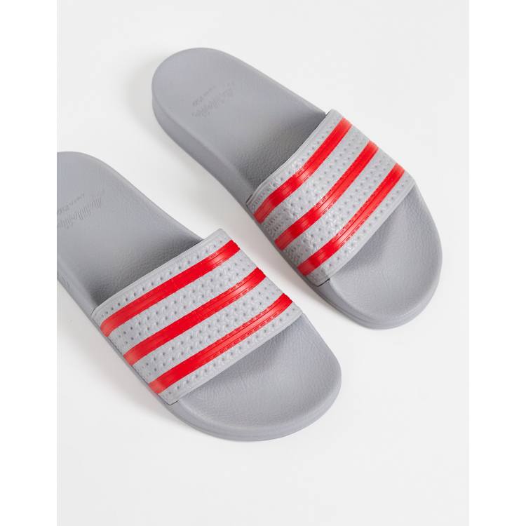 Grey on sale adidas slides